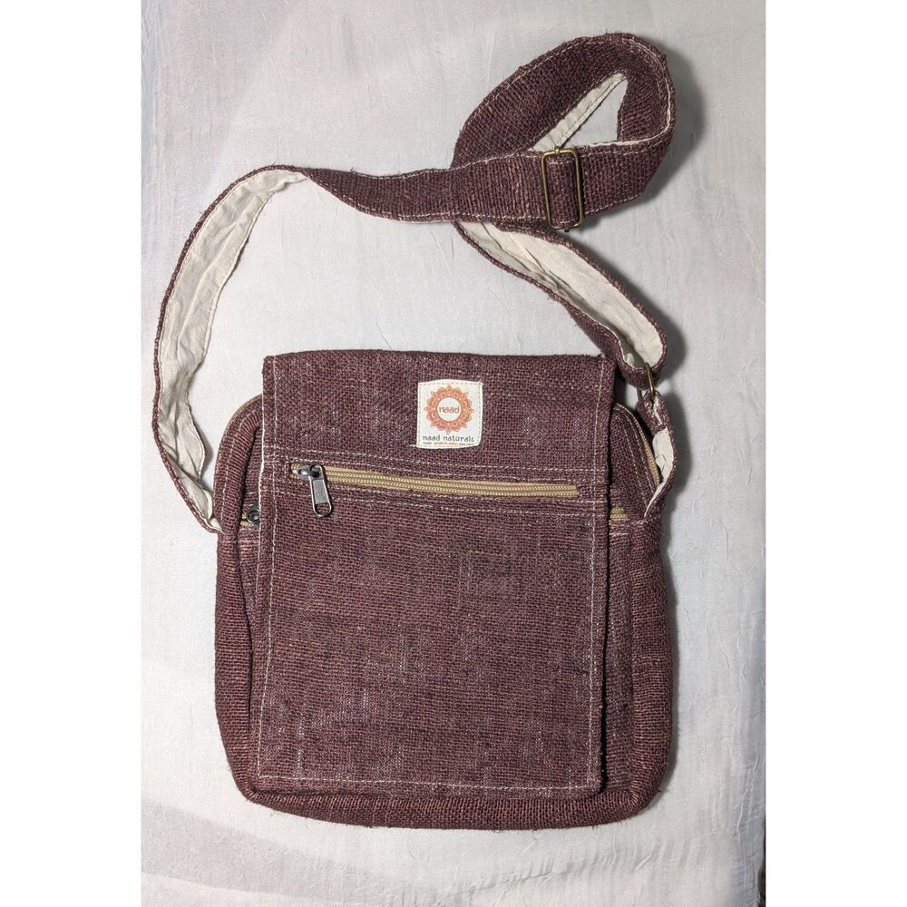 Naad Naturals Hemp Messenger Bag 🌍 Boho Gorpcore Indie Earthy Crossbody Sling